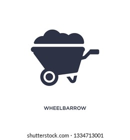 wheelbarrow icon. Simple element illustration from history concept. wheelbarrow editable symbol design on white background. Can be use for web and mobile.