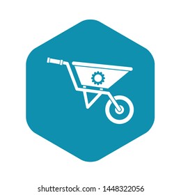 Wheelbarrow icon. Simple illustration of wheelbarrow vector icon for web svg