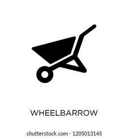 Wheelbarrow icon. Wheelbarrow symbol design from Construction collection. Simple element vector illustration on white background.