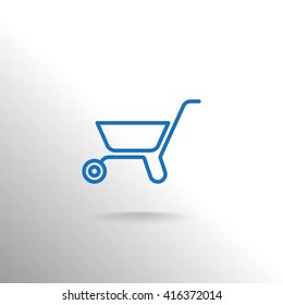 Wheelbarrow Icon Vector