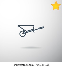 Wheelbarrow Icon Vector