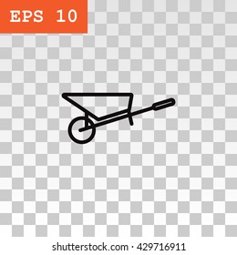 Wheelbarrow Icon Vector