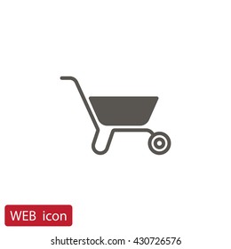 Wheelbarrow Icon Vector