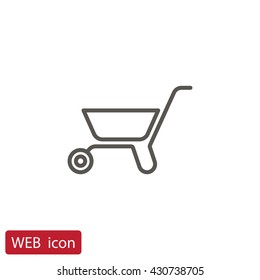 Wheelbarrow Icon Vector