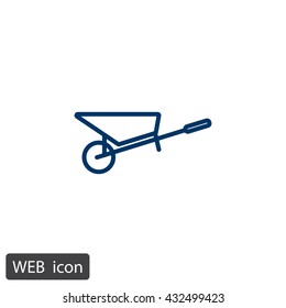 Wheelbarrow Icon Vector
