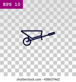 Wheelbarrow Icon Vector