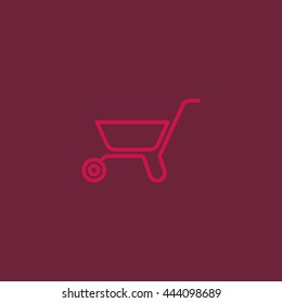 Wheelbarrow Icon Vector