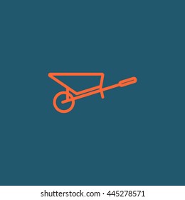Wheelbarrow Icon Vector