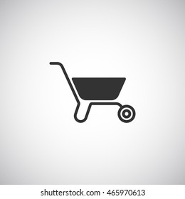 Wheelbarrow Icon Vector. 