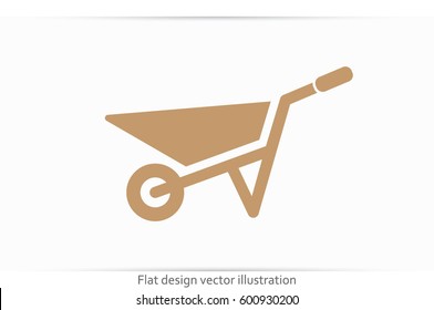 Wheelbarrow Icon Vector