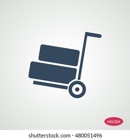 wheelbarrow icon, vector best flat icon, EPS