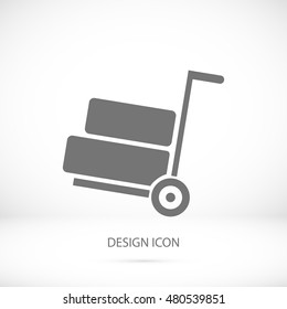 wheelbarrow icon, vector best flat icon, EPS