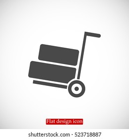 wheelbarrow icon, vector best flat icon, EPS