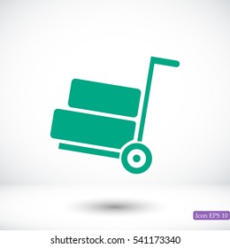 wheelbarrow icon, vector best flat icon, EPS