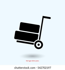 wheelbarrow icon, vector best flat icon, EPS