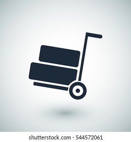 wheelbarrow icon, vector best flat icon, EPS