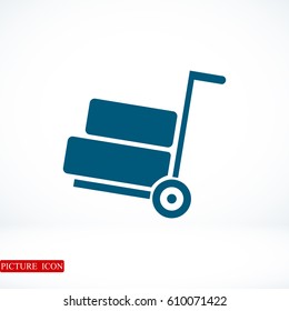 wheelbarrow icon, vector best flat icon, EPS