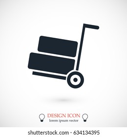 wheelbarrow icon, vector best flat icon, EPS