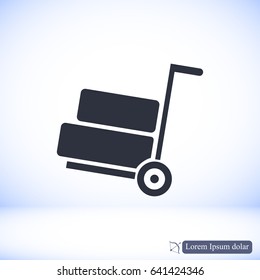 wheelbarrow icon, vector best flat icon, EPS