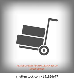 wheelbarrow icon, vector best flat icon, EPS