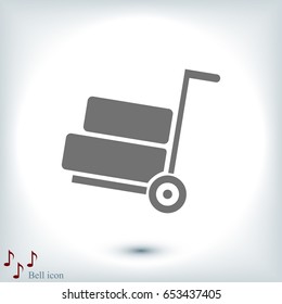 wheelbarrow icon, vector best flat icon, EPS