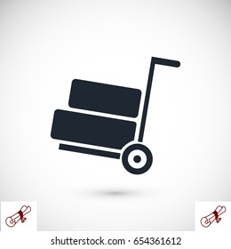 wheelbarrow icon, vector best flat icon, EPS