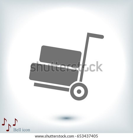 wheelbarrow icon, vector best flat icon, EPS