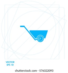 Wheelbarrow  icon Vector design.