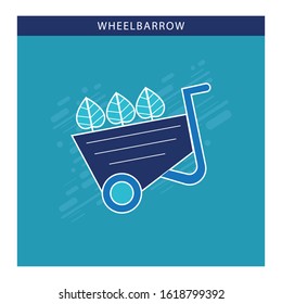 wheelbarrow icon vector design illustration