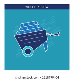 wheelbarrow icon vector design illustration