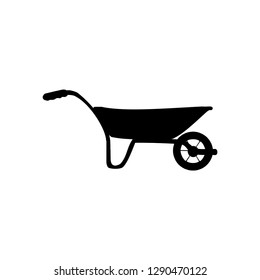 Wheelbarrow icon. Vector Illustration