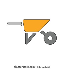 Wheelbarrow Icon Vector Illustration