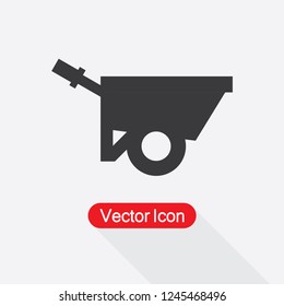Wheelbarrow Icon Vector Illustration Eps10