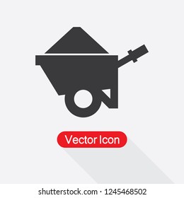 Wheelbarrow Icon Vector Illustration Eps10
