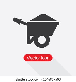 Wheelbarrow Icon Vector Illustration Eps10