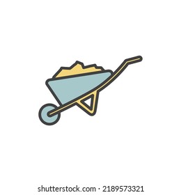 Plantilla de logotipo de ilustración vectorial de icono de flecha de ruedas para muchos fines. Aislado sobre fondo blanco. caricatura a color completo