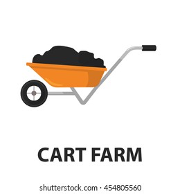 Wheelbarrow icon of vector illustration for web and mobile design