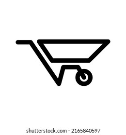 Wheelbarrow Icon Vector Symbol Design Illustration