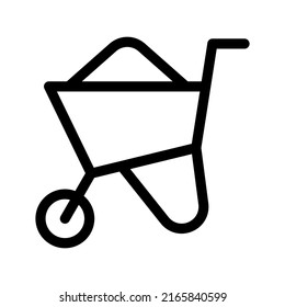 Wheelbarrow Icon Vector Symbol Design Illustration