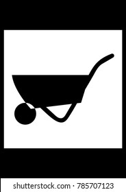 Wheelbarrow icon vecyor