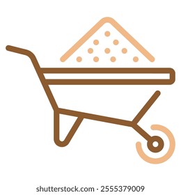 Wheelbarrow icon for web, app, infographic, etc