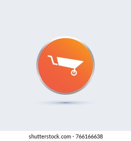Wheelbarrow icon. work sign