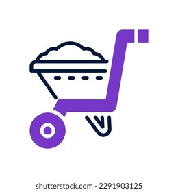 wheelbarrow icon for your website, mobile, presentation, and logo design.