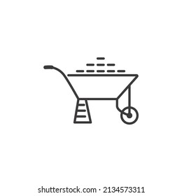 wheelbarrow icons  symbol vector elements for infographic web