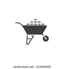 wheelbarrow icons  symbol vector elements for infographic web