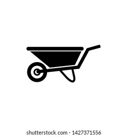 Wheelbarrow Icon.Vector illustration.On a white background.