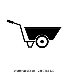 Wheelbarrow illustrated on white background
