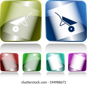 Flecha de ruedas. Botones de Internet. Ilustración vectorial.