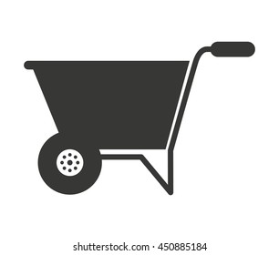 wheelbarrow isolated icon design, vector illustration  graphic 