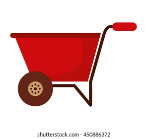 wheelbarrow isolated icon design, vector illustration  graphic 